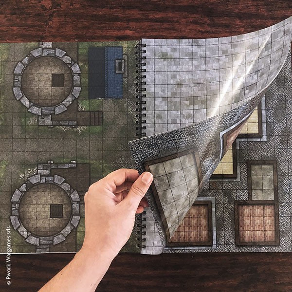 PWork Wargames Combat Book: Rewritable Combat Maps for Tabletop RPGs - 45 Maps