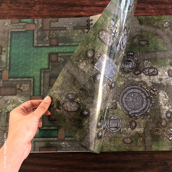 PWork Wargames Combat Book: Rewritable Combat Maps for Tabletop RPGs - 45 Maps