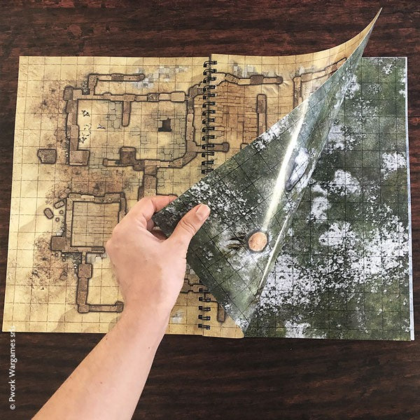 PWork Wargames Combat Book: Rewritable Combat Maps for Tabletop RPGs - 45 Maps