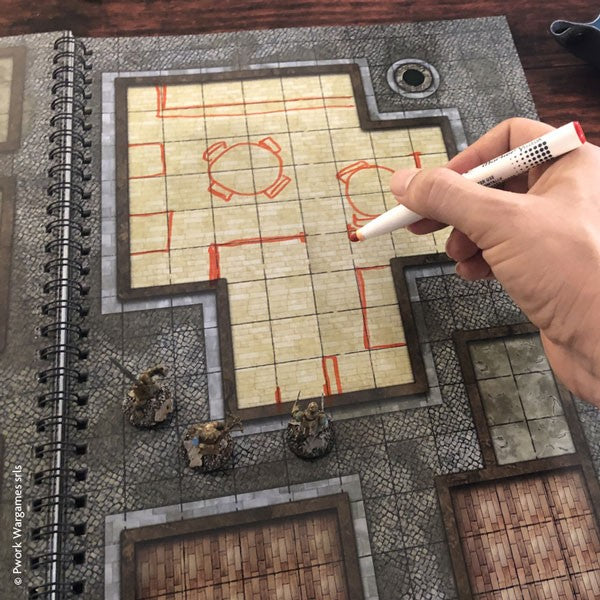 PWork Wargames Combat Book: Rewritable Combat Maps for Tabletop RPGs - 45 Maps