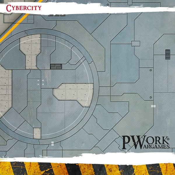 PWork Wargames Neoprene/Rubber Terrain Mat: Cyber City - 44x90"