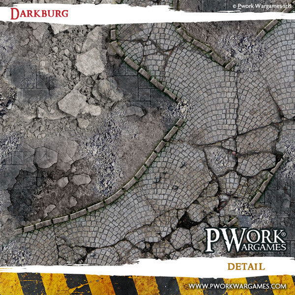 PWork Wargames Neoprene/Rubber Terrain Mat: Darkburg - 44x60"
