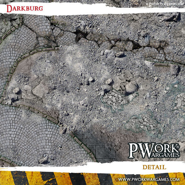 PWork Wargames Neoprene/Rubber Terrain Mat: Darkburg - 44x60"