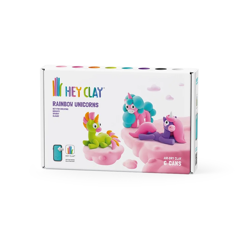 Hey Clay Rainbow Unicorns Set 1