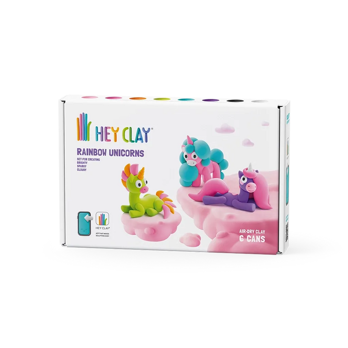 Hey Clay Rainbow Unicorns Set 1