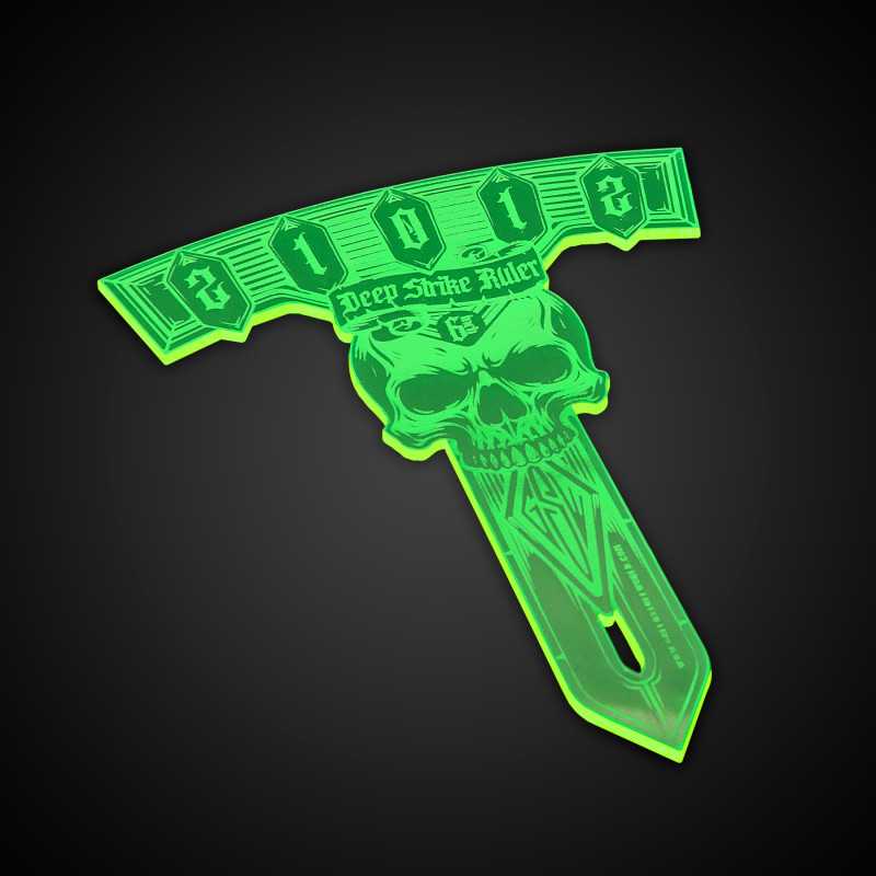 Green Stuff World - Deep Strike Ruler Template 6" - Fluor Green