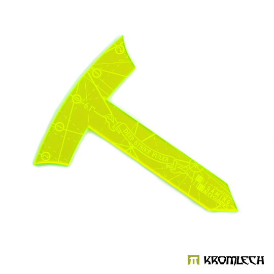 Deep Strike Ruler Template 6" - Medium Perimeter - Green