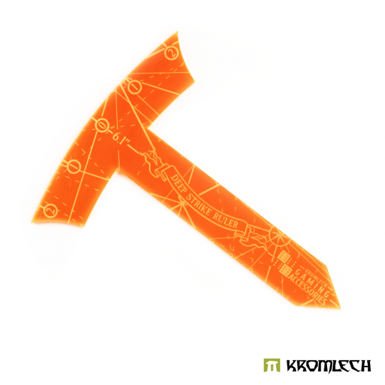 Deep Strike Ruler Template 6" - Medium Perimeter - Orange