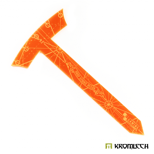 Deep Strike Ruler Template 9" - Medium Perimeter - Orange