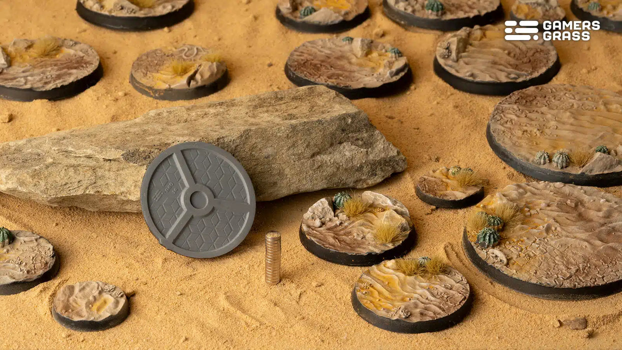 GamersGrass Deserts of Maahl Bases - x5 Round 40mm