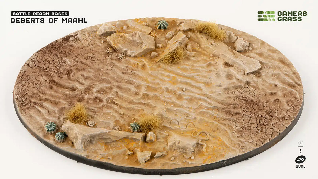 GamersGrass Deserts of Maahl Bases - x1 Oval 170mm