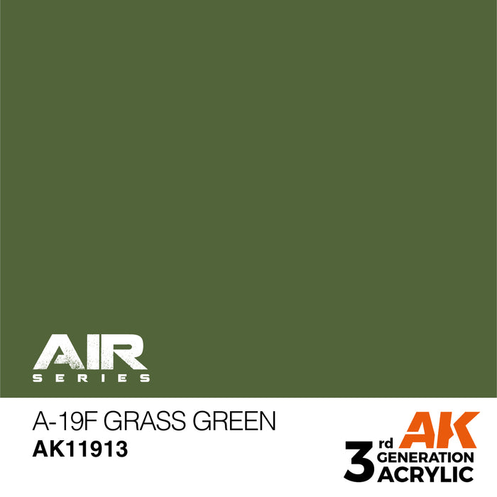 AK Interactive Air Series - A-19f Grass Green - 18ml