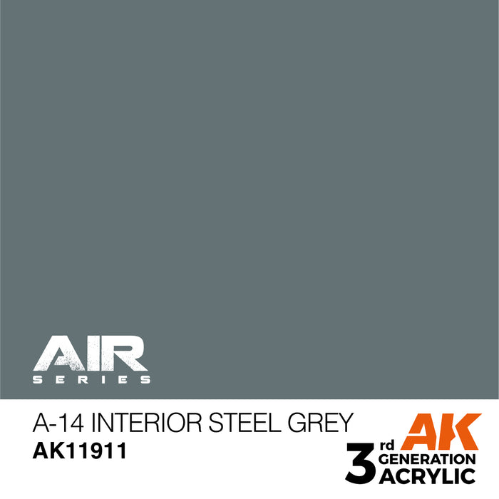 AK Interactive Air Series - A-14 Interior Steel Grey - 18ml
