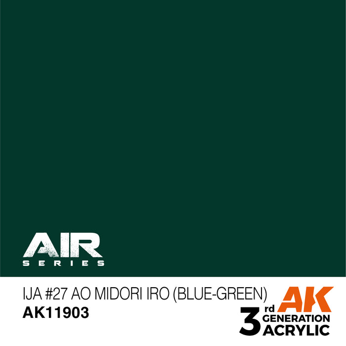 AK Interactive Air Series - IJA #27 Ao Midori iro (Blue-Green) - 18ml