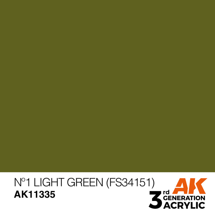 AK Interactive AFV Series - Nº1 Light Green (FS34151) - 18ml