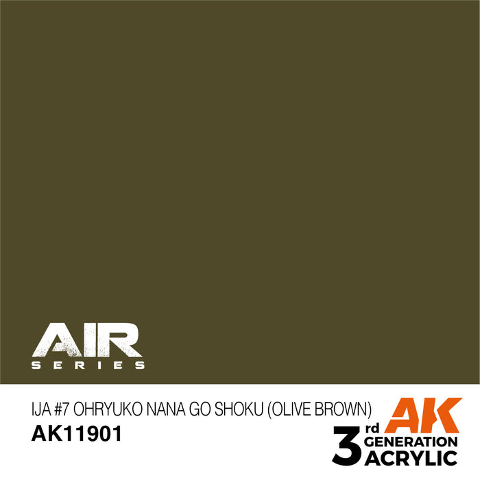AK Interactive Air Series - IJA #7 Ohryuko Nana Go Shoku (Olive Brown) - 18ml