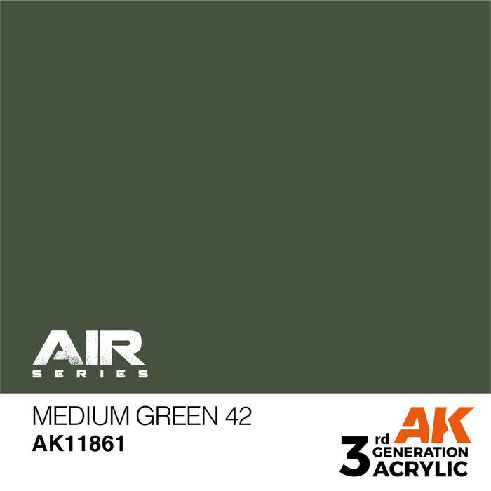 AK Interactive Air Series - Medium Green 42 - 18ml