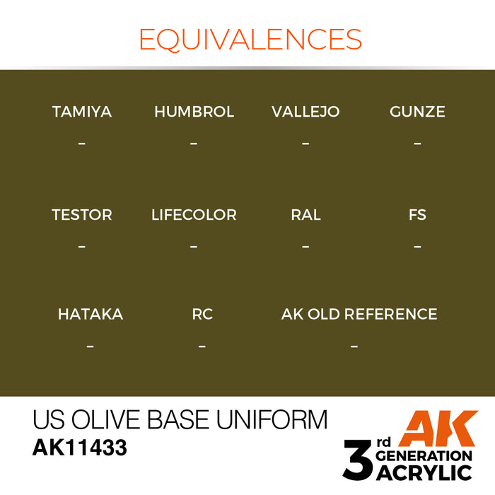 AK Interactive Figure Series - US Olive Base Uniform - 18ml