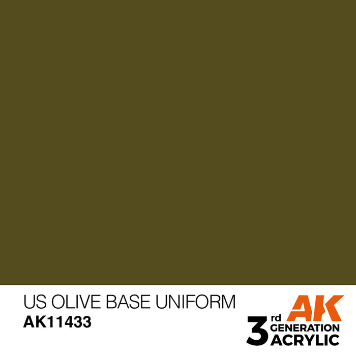 AK Interactive Figure Series - US Olive Base Uniform - 18ml