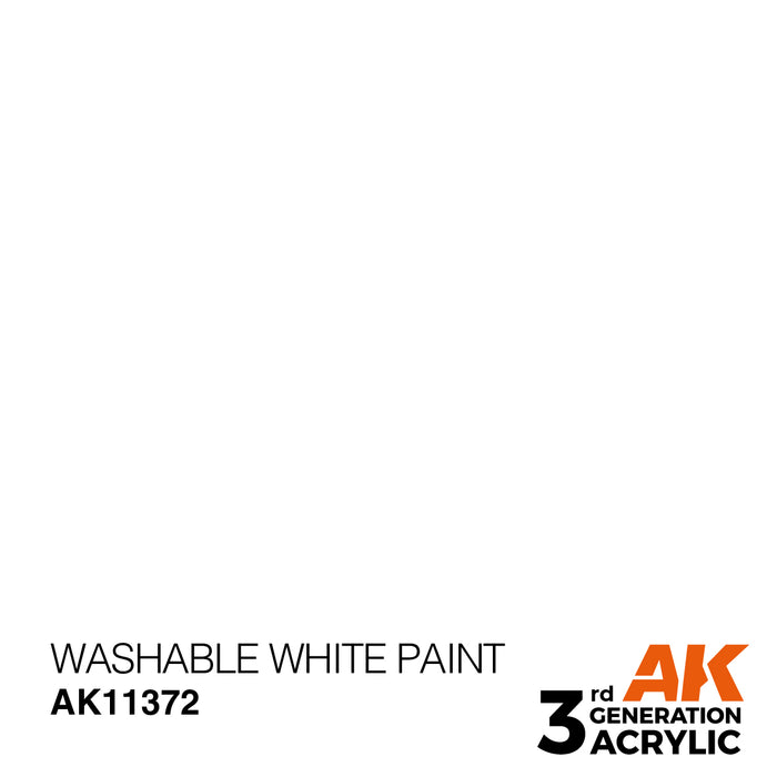 AK Interactive AFV Series - Washable White Paint - 18ml
