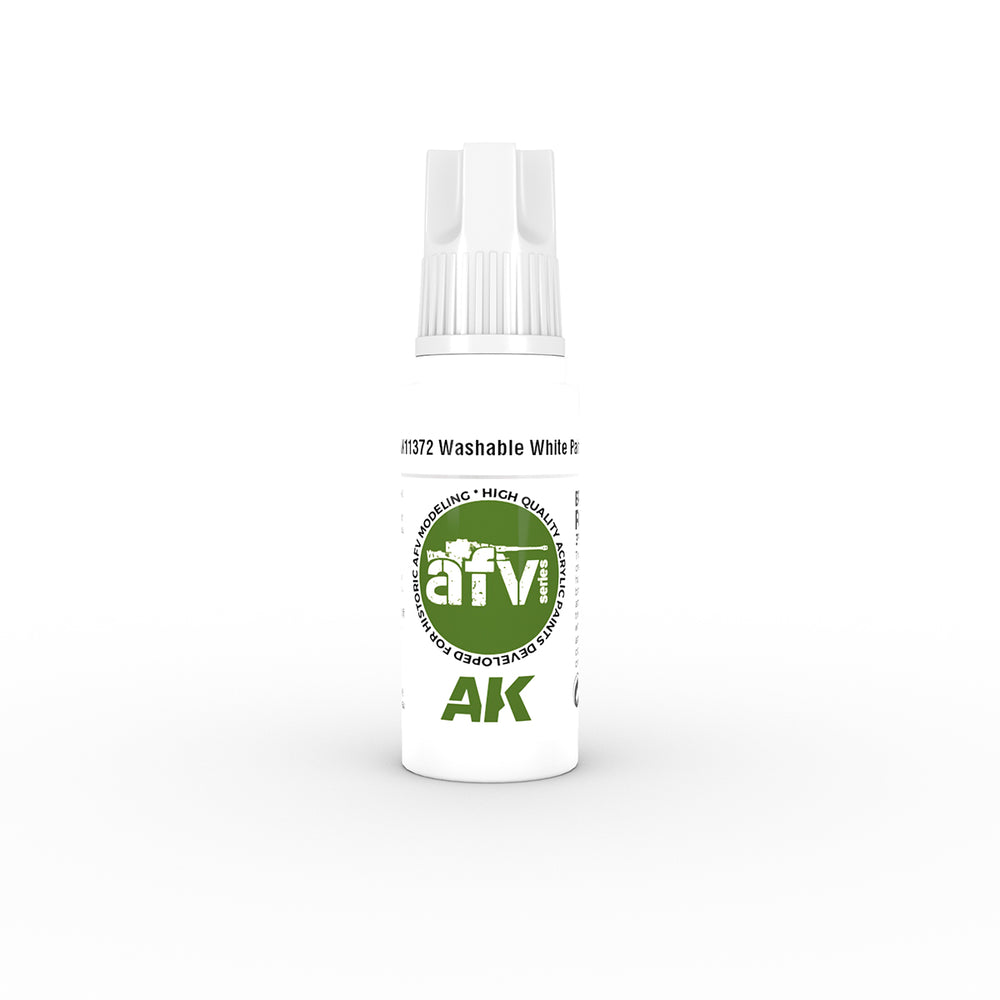 AK Interactive AFV Series - Washable White Paint - 18ml