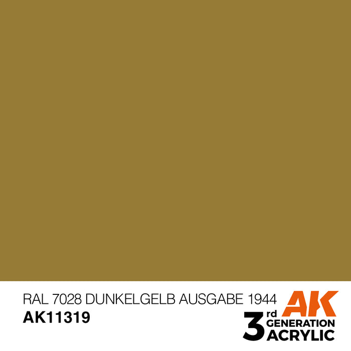 AK Interactive AFV Series - RAL 7028 Dunkelgelb Ausgabe 1944 - 18ml