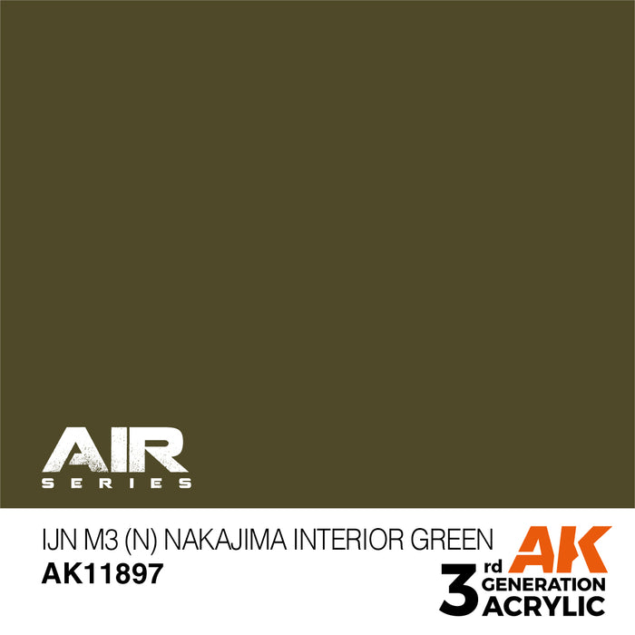 AK Interactive Air Series - IJN M3 (N) Nakajima Interior Green - 18ml
