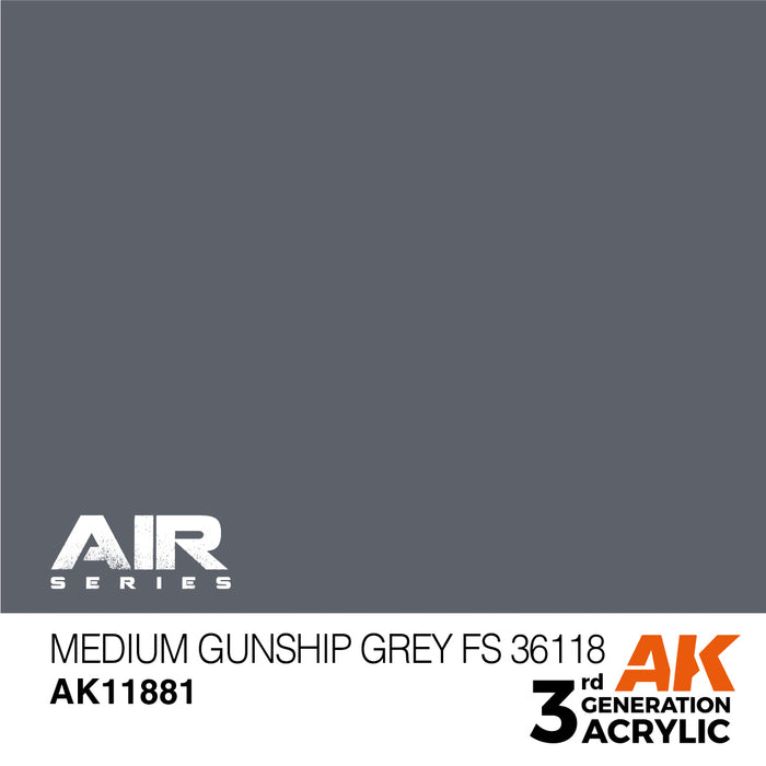 AK Interactive Air Series - Medium Gunship Grey FS 36118 - 18ml
