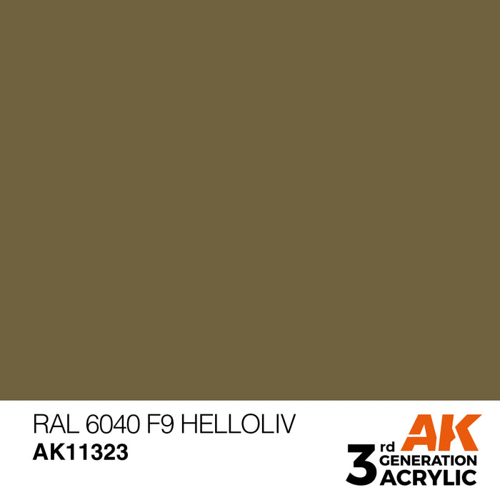 AK Interactive AFV Series - RAL 6040 F9 Helloliv - 18ml
