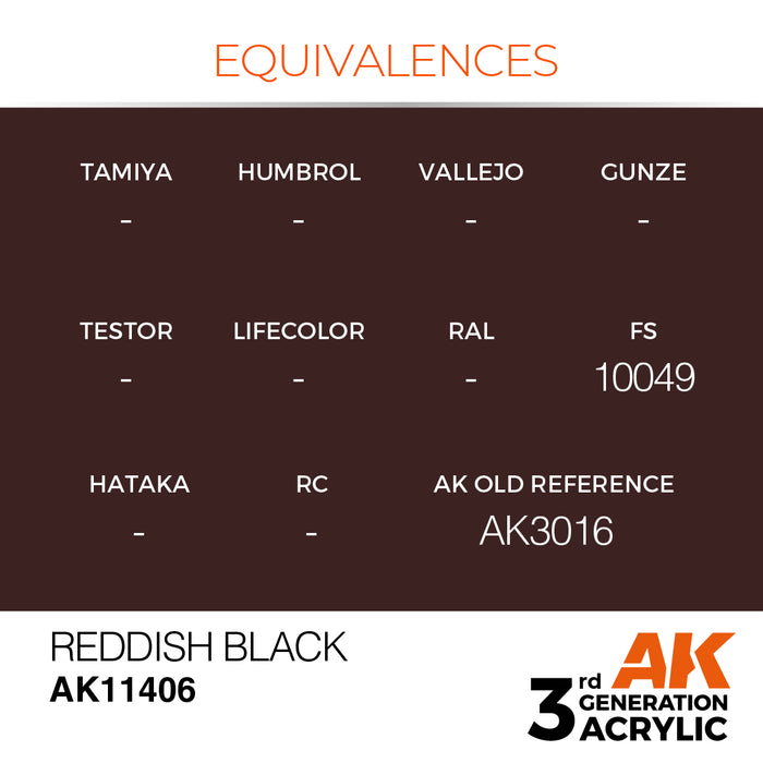 AK Interactive Figure Series - Reddish Black - 18ml