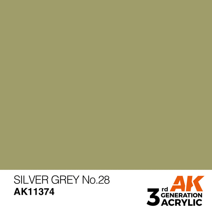 AK Interactive AFV Series - Silver Grey No.28 - 18ml