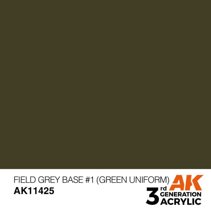 AK Interactive Figure Series - Field Grey Base #1 (Green uniform) - 18ml