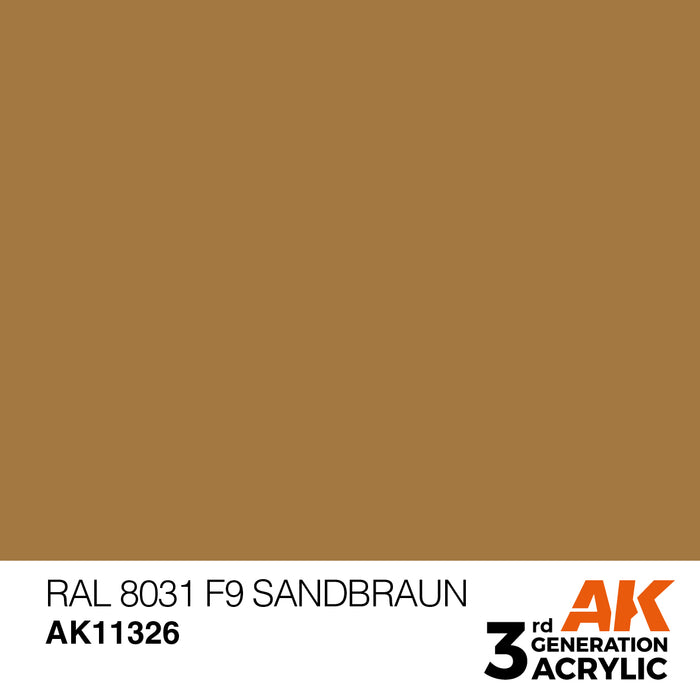 AK Interactive AFV Series - RAL 8031 F9 Sandbraun - 18ml