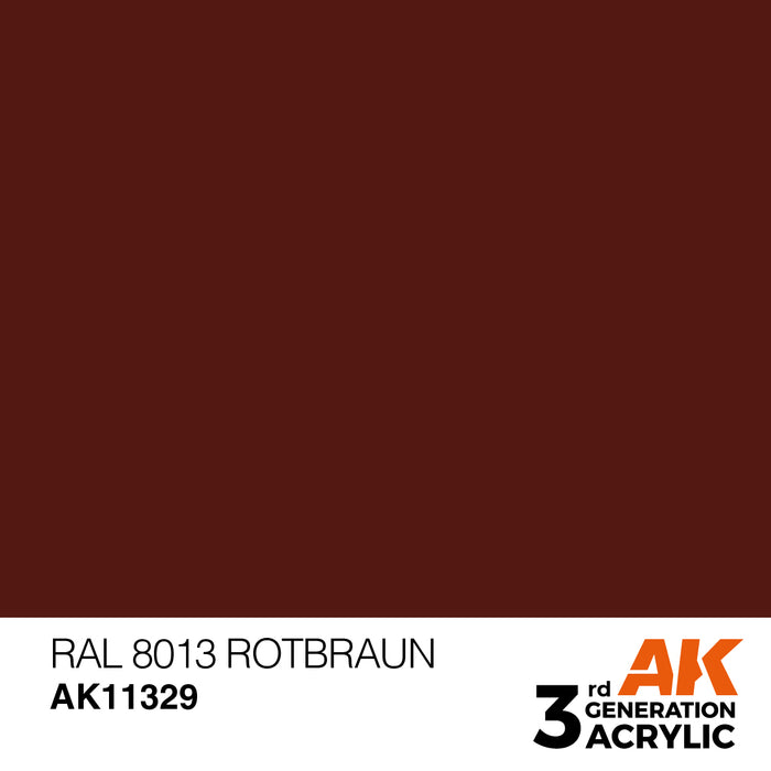 AK Interactive AFV Series - RAL 8013 Rotbraun - 18ml