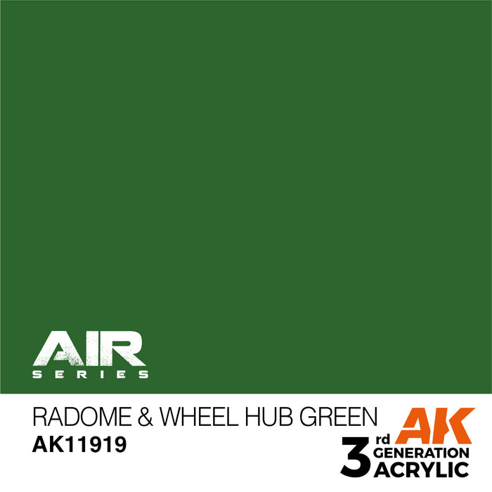 AK Interactive Air Series - Radome & Wheel Hub Green - 18ml