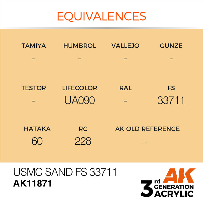 AK Interactive Air Series - USMC Sand FS 33711 - 18ml