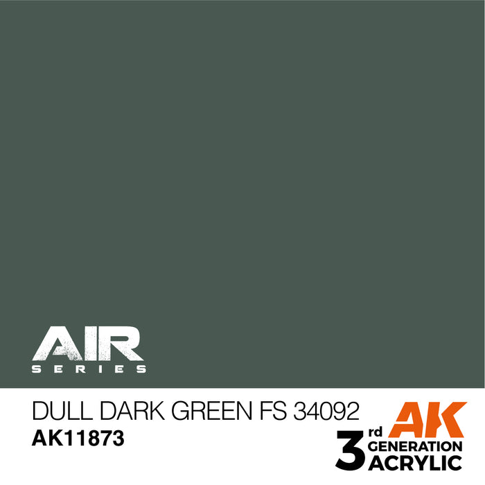 AK Interactive Air Series - Dull Dark Green FS 34092 - 18ml