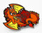 Dice Dragon Pin - Fire