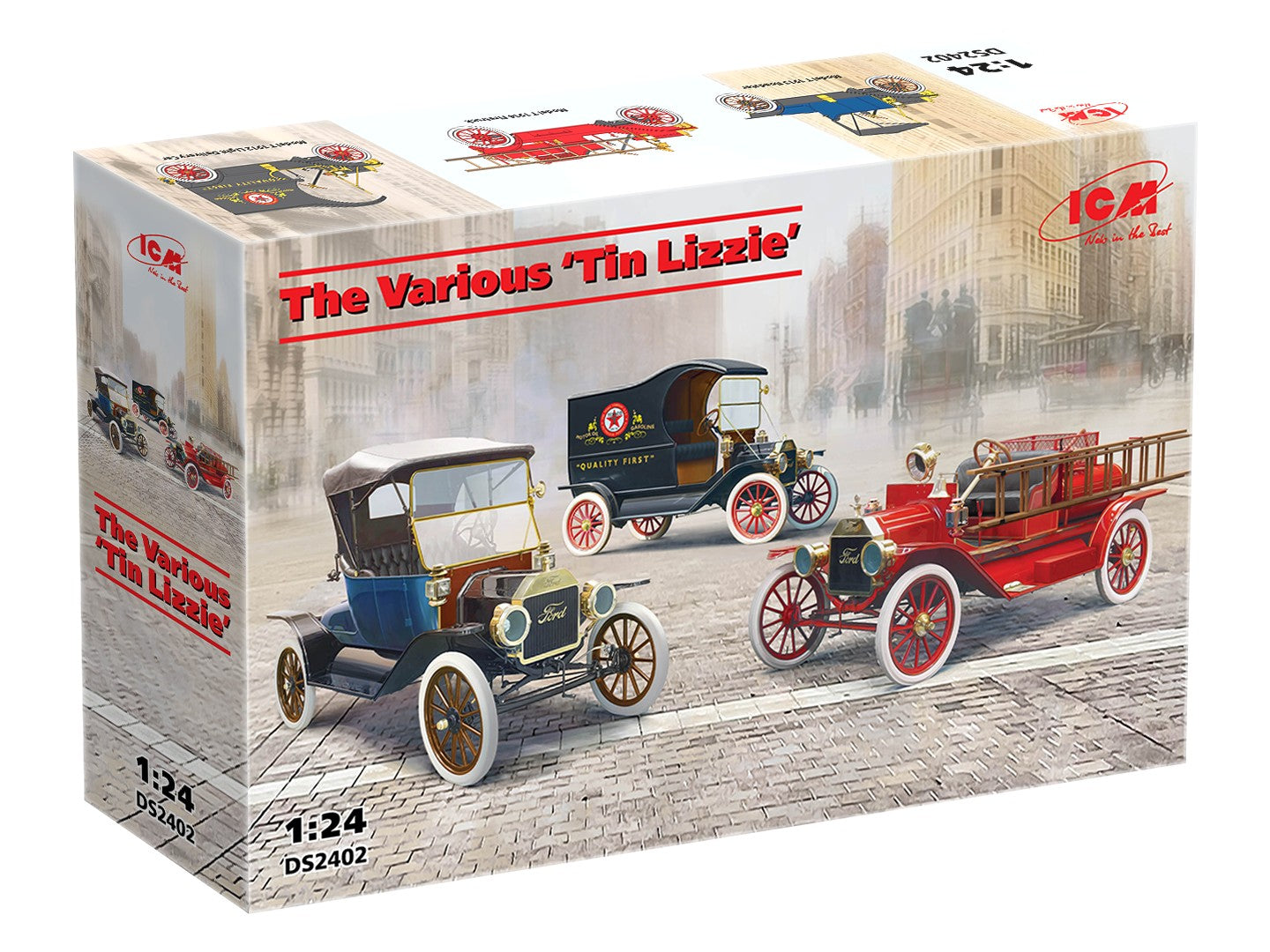 The Various 'Tin Lizzie' Ford Model T Variants (Set of 3) 1:24