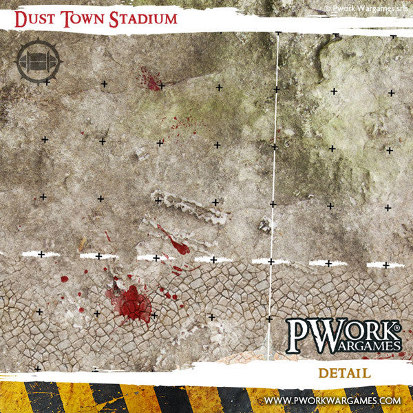 PWork Wargames Neoprene/Rubber Fantasy Football Mat: Dust Town Stadium