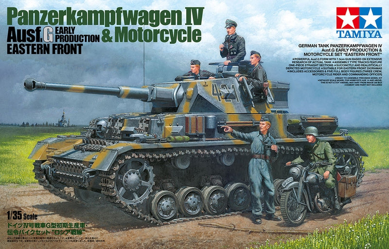German Panzer IV Ausf.G & Motorcycle Eastern Front