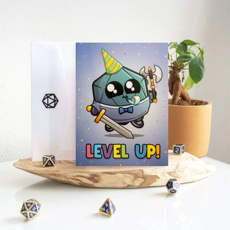 GlassStaff Greeting Card - Leveled Up