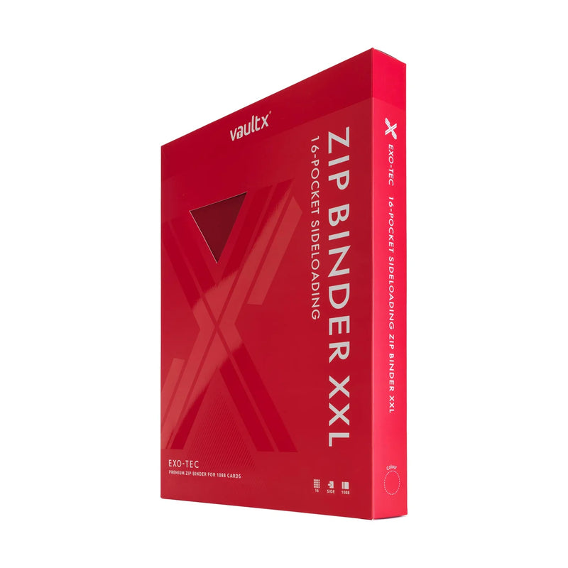 Vault X 16-Pocket Exo-Tec Zip Binder XXL - Red