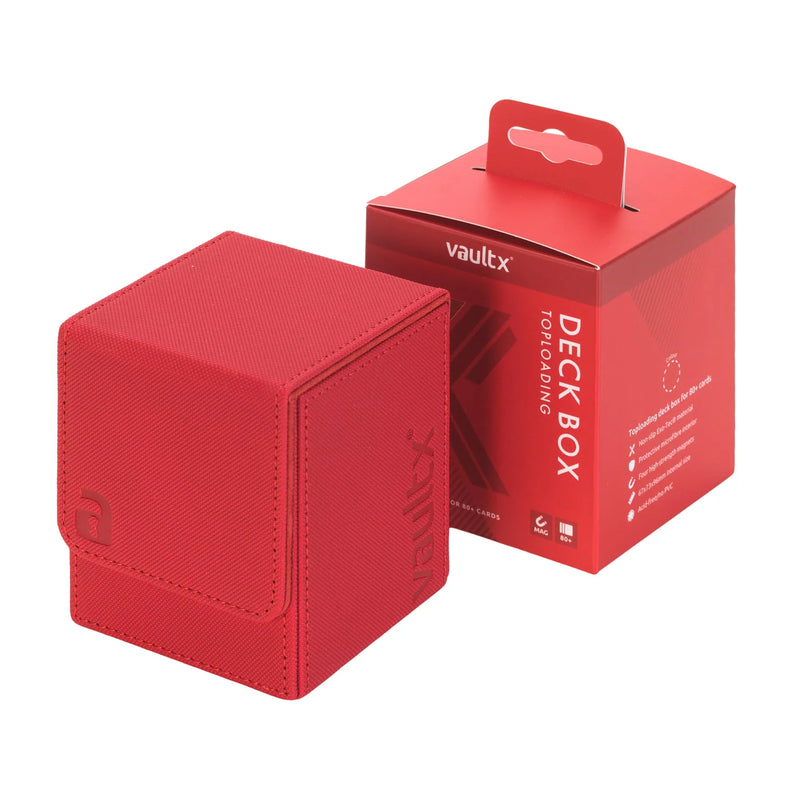 Vault X Exo-Tec Toploading Deck Box 80+ - Fire Red