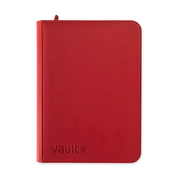 Vault X 9-Pocket Exo-Tec Zip Binder - Fire Red