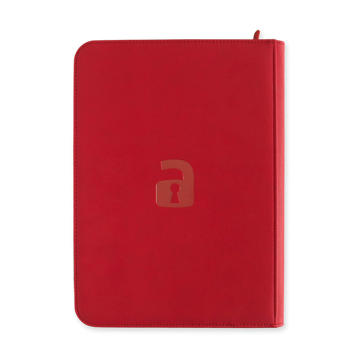 Vault X 9-Pocket Exo-Tec Zip Binder - Fire Red
