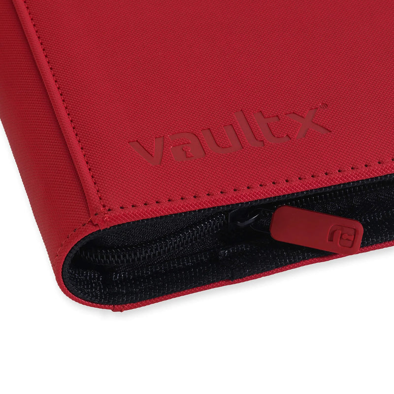 Vault X 4-Pocket Exo-Tec Zip Binder - Fire Red