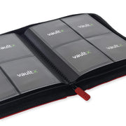 Vault X 4-Pocket Exo-Tec Zip Binder - Fire Red
