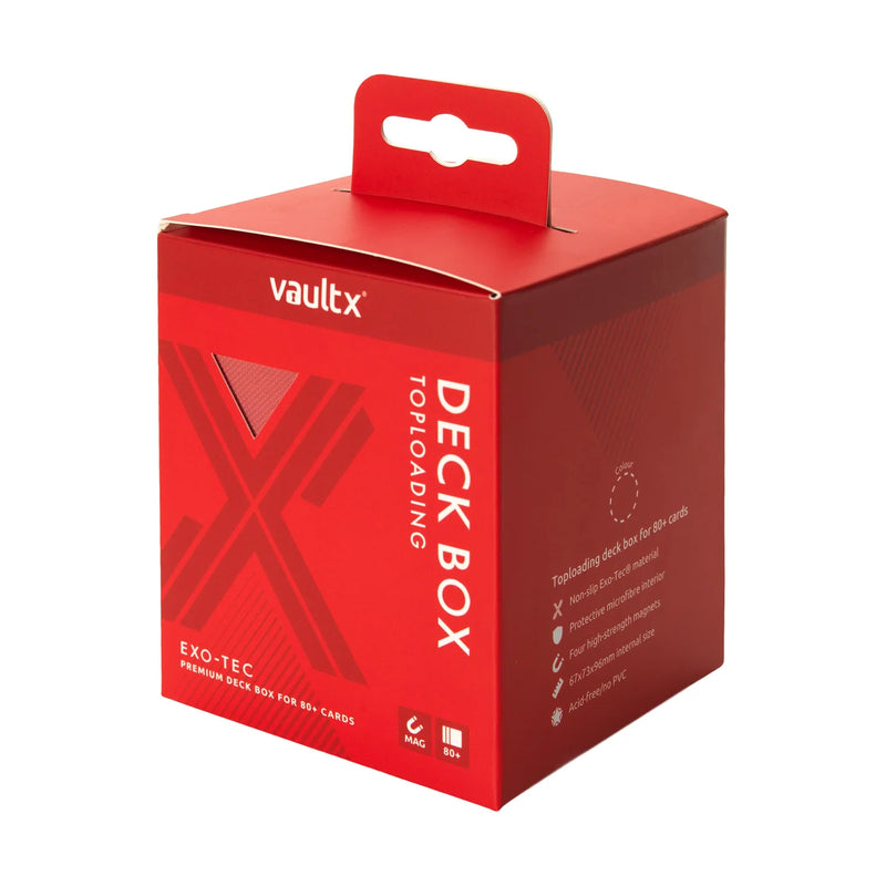 Vault X Exo-Tec Toploading Deck Box 80+ - Fire Red