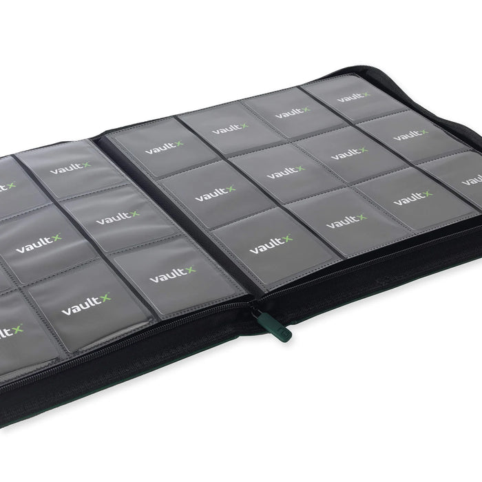 Vault X 12-Pocket Exo-Tec Zip Binder XL - Forest Green